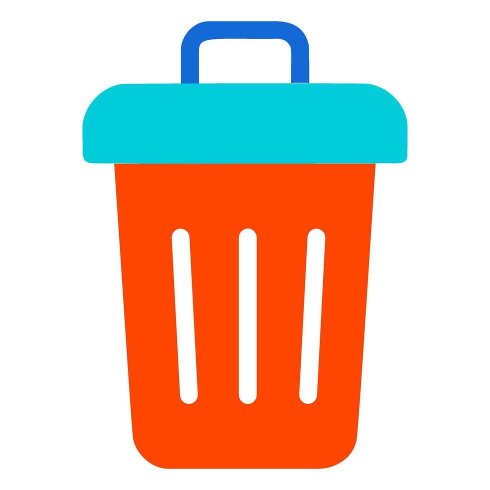 trash bin icon in trendy flat style, vector icon