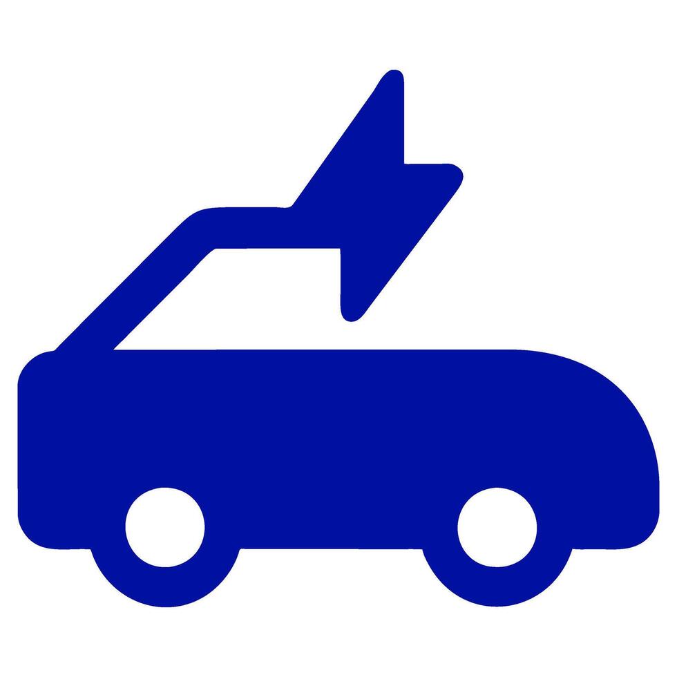 electric car icon in trendy flat style, vector icon