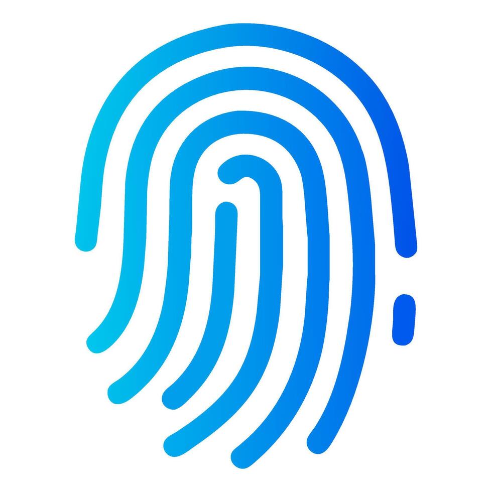finger print icon in trendy flat style, vector icon