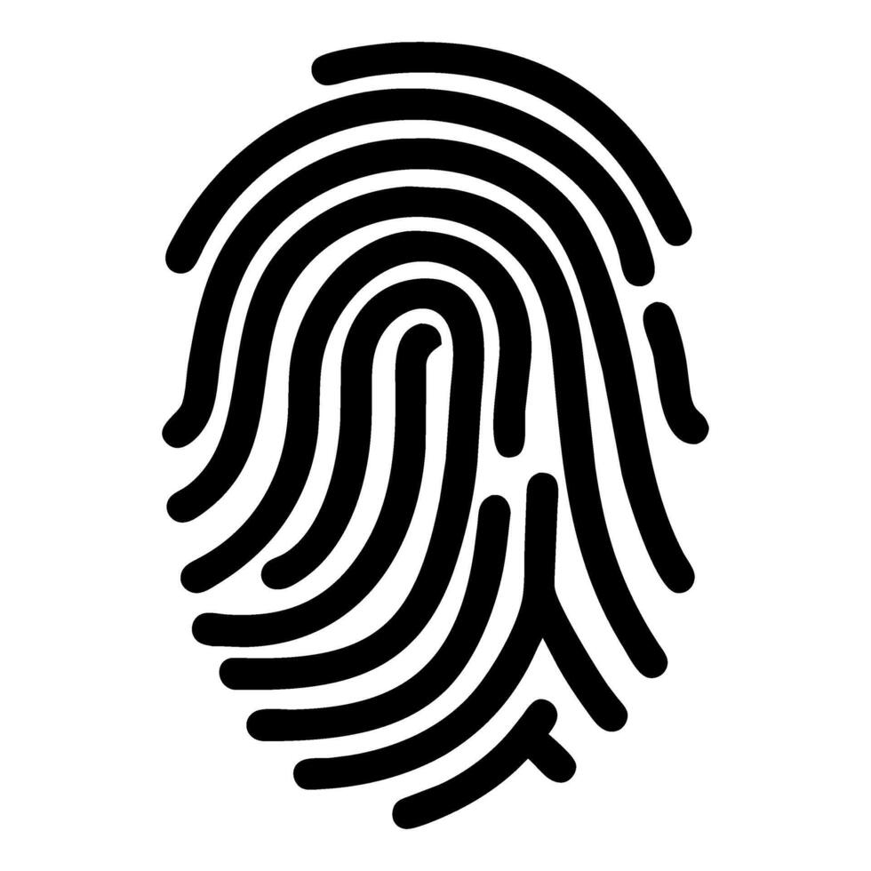 finger print icon in trendy flat style, vector icon