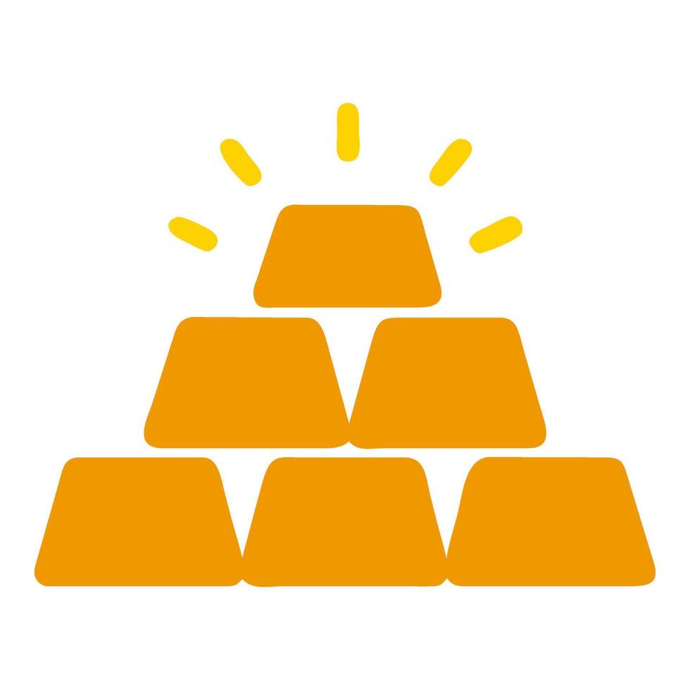 gold bars icon in trendy flat style, vector icon