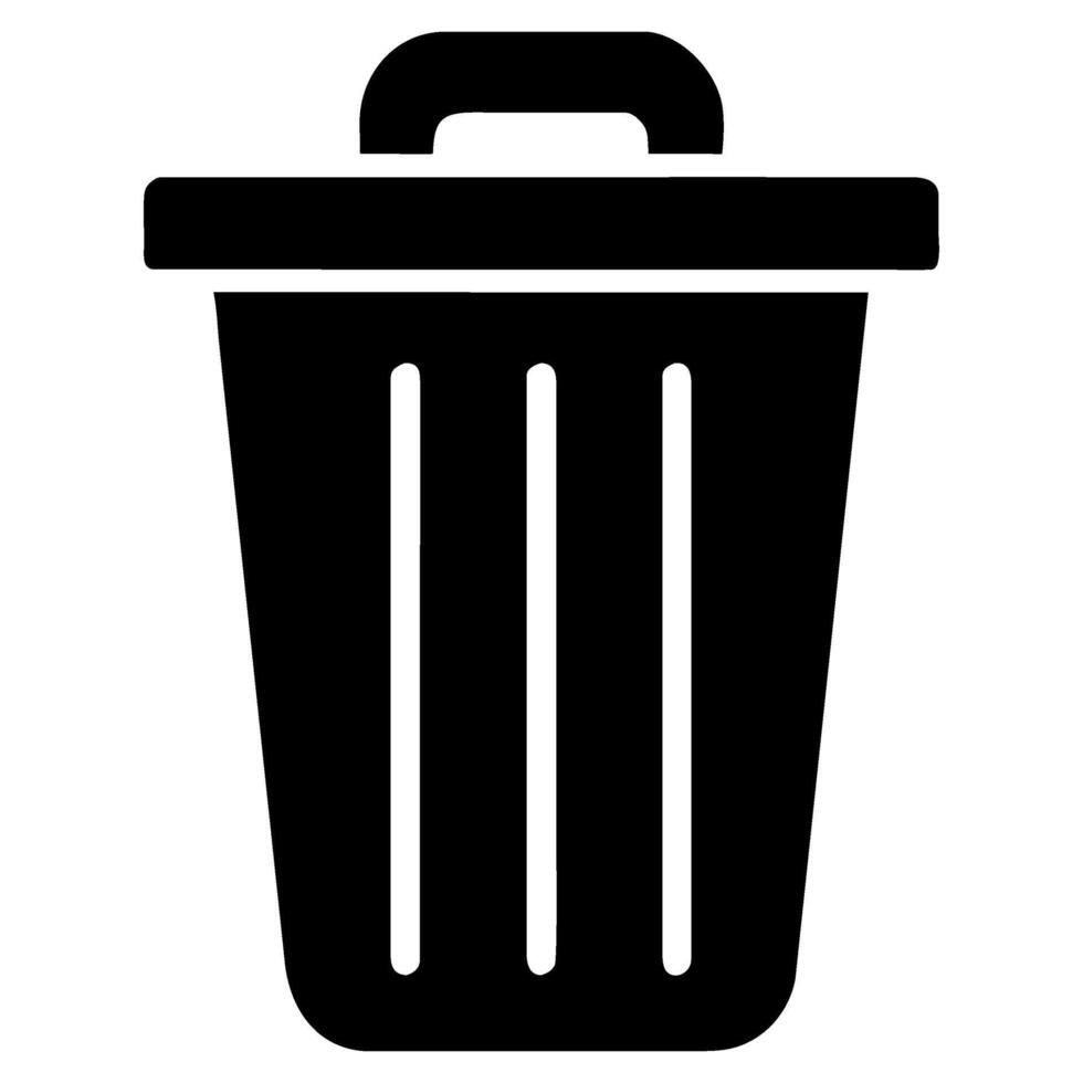 trash bin icon in trendy flat style, vector icon