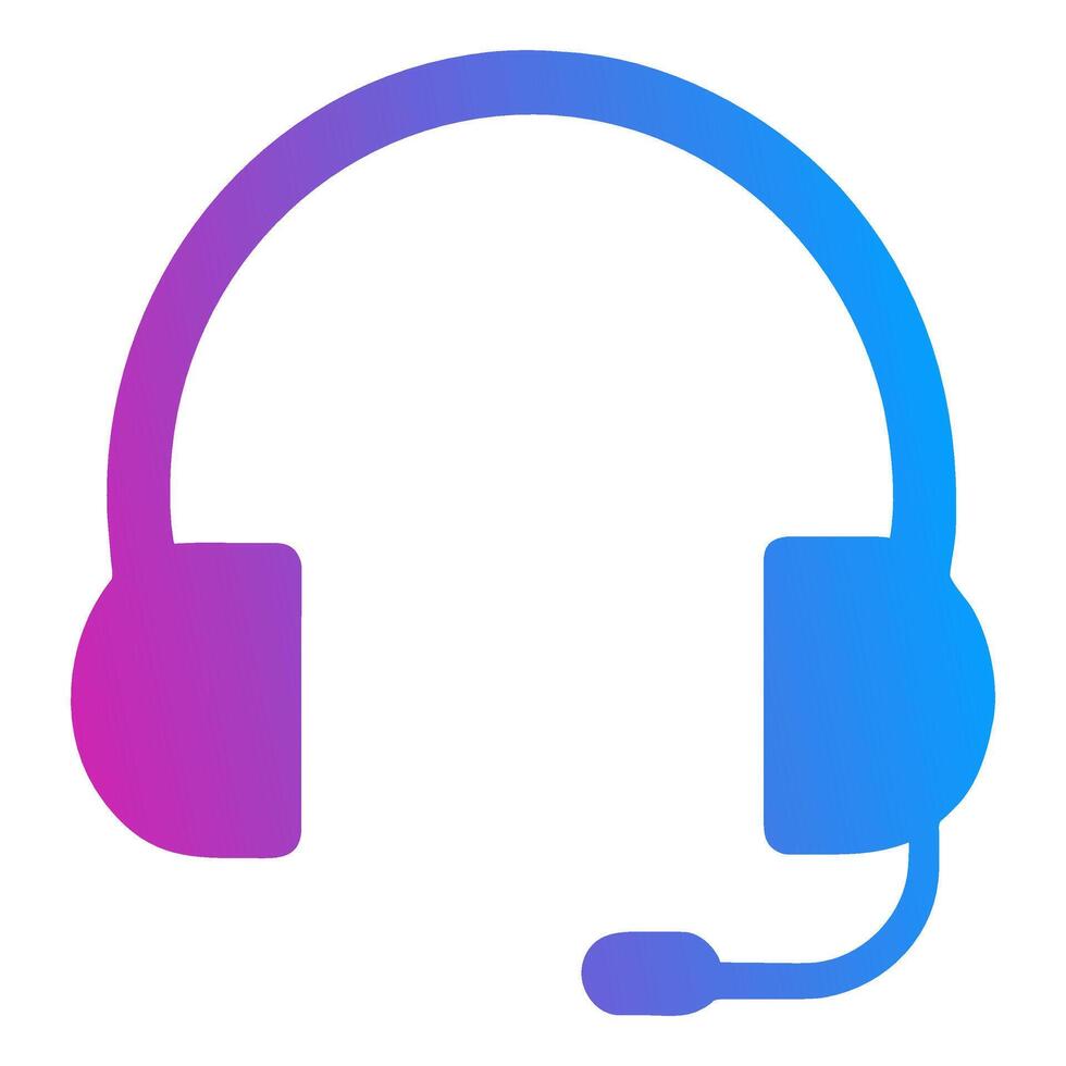 head phone, customer support icon in trendy flat style, vector icon