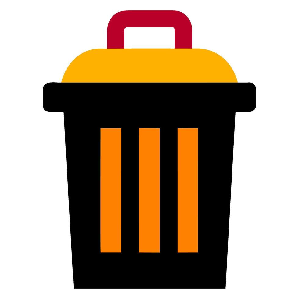 trash bin icon in trendy flat style, vector icon