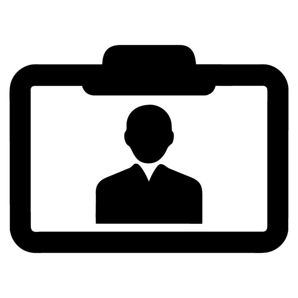 id card icon in trendy flat style, vector icon