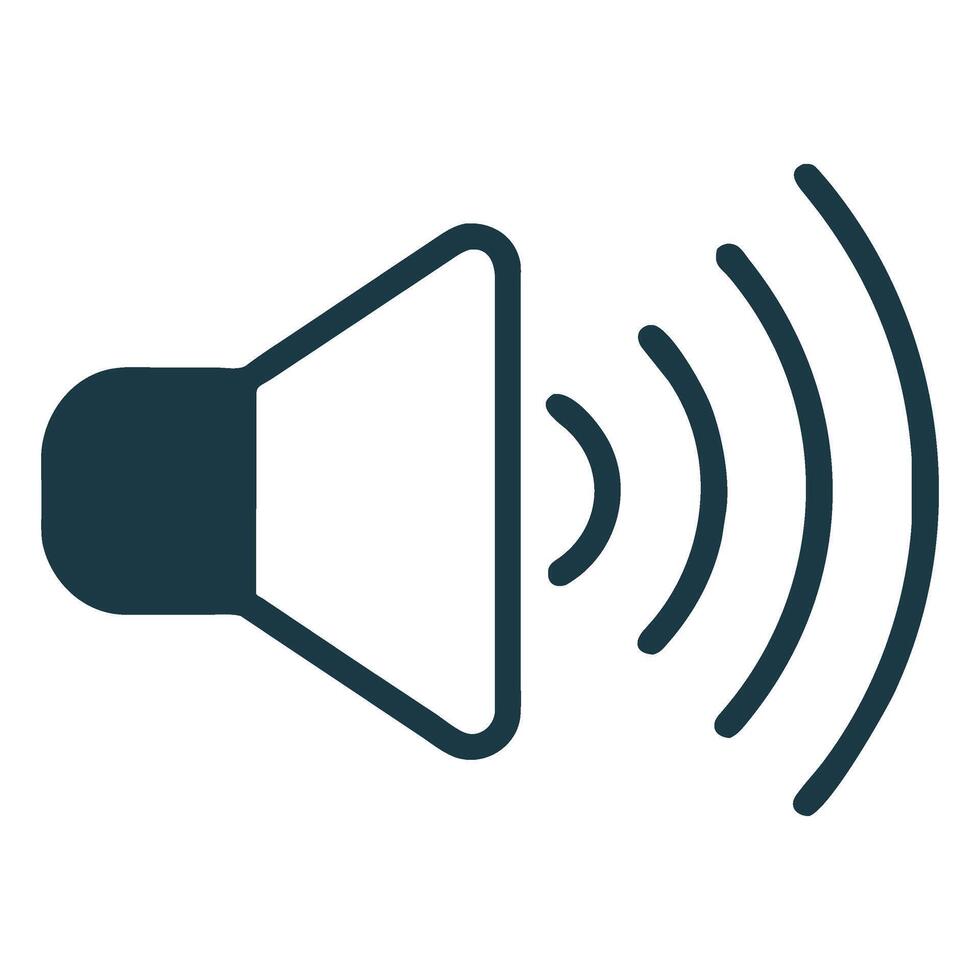 sound button icon in trendy flat style, vector icon