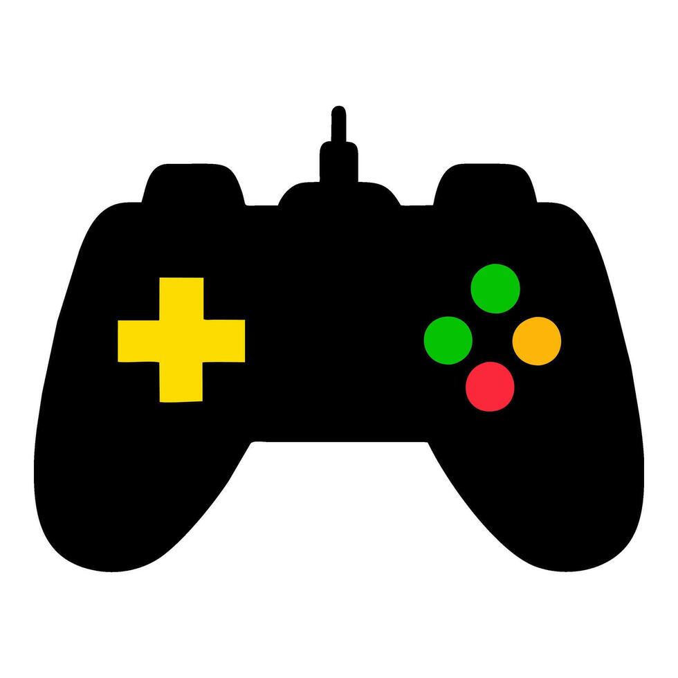 juego controlador icono en de moda plano estilo, vector icono