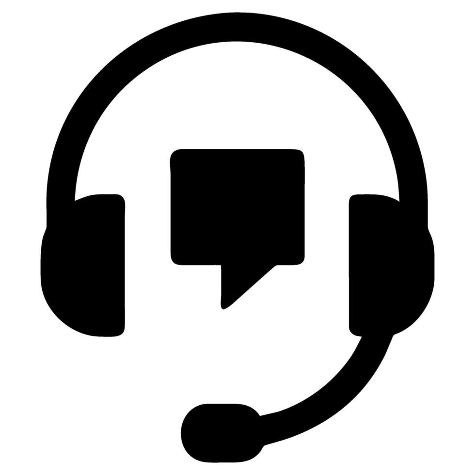 head phone, customer support icon in trendy flat style, vector icon