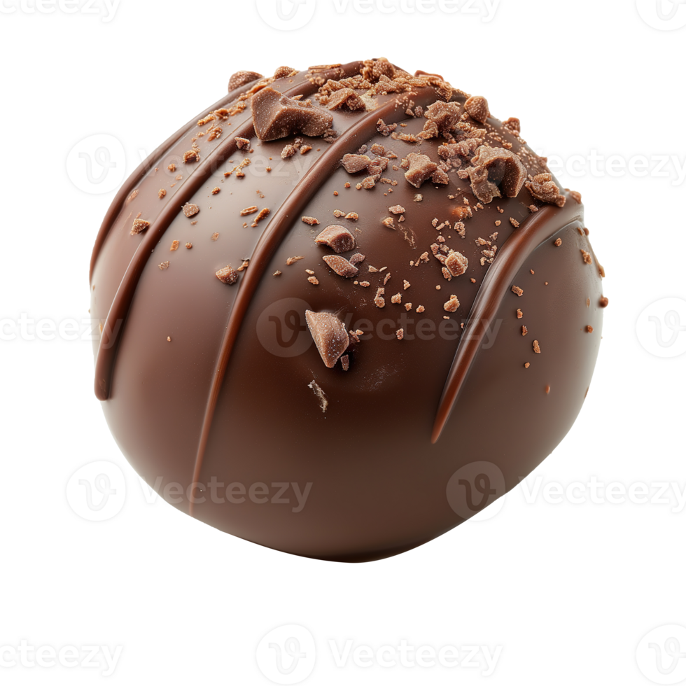 AI generated Chocolate truffle isolated on transparent background png