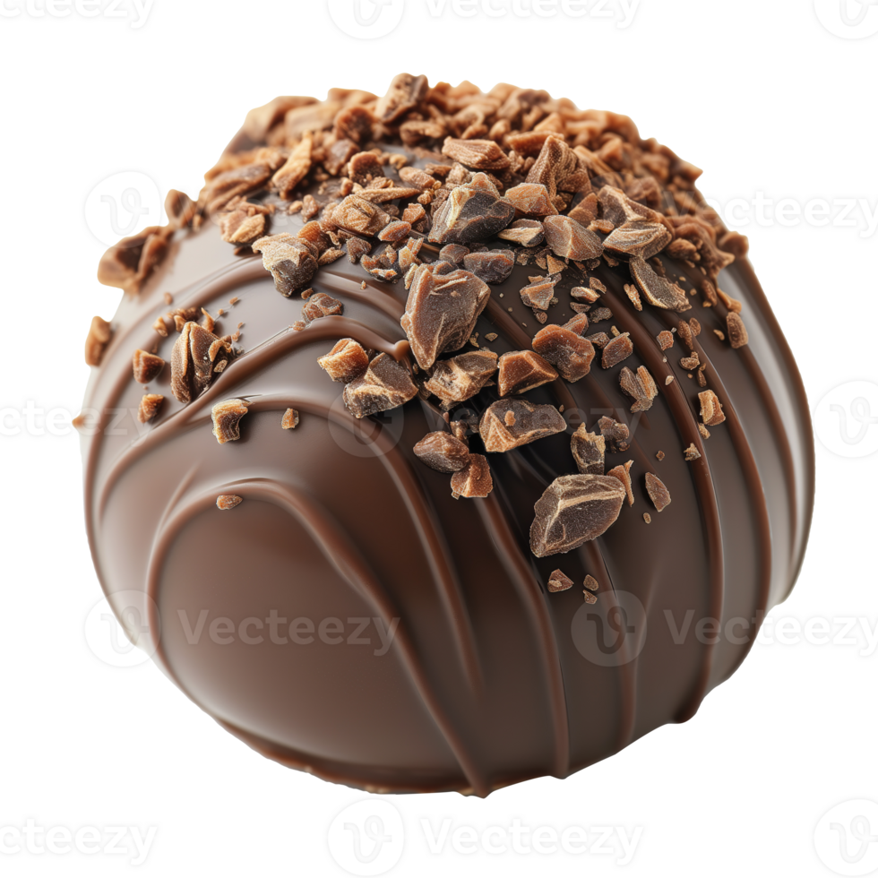 AI generated Chocolate truffle isolated on transparent background png