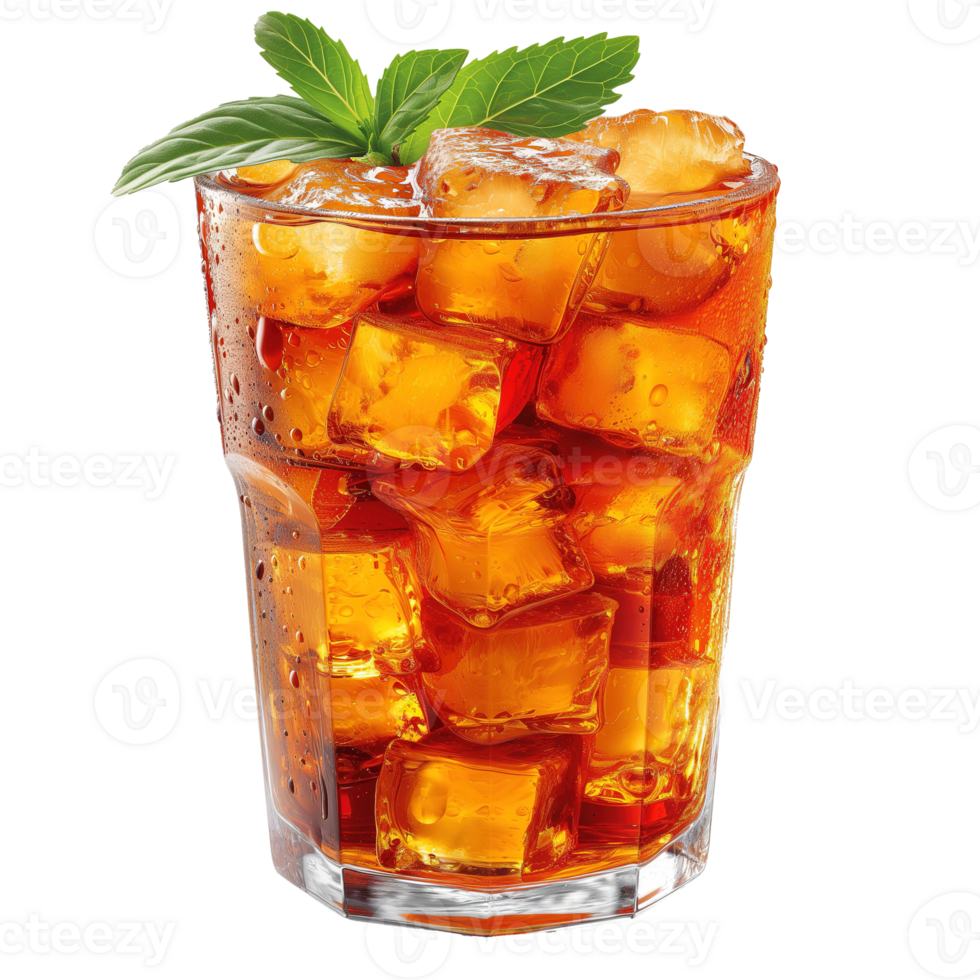 AI generated Sweet iced tea isolated on transparent background png