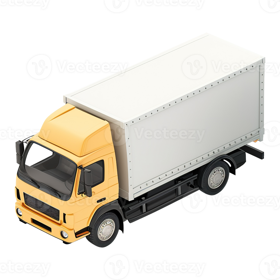 AI generated Truck 3d icon isolated on a transparent background png
