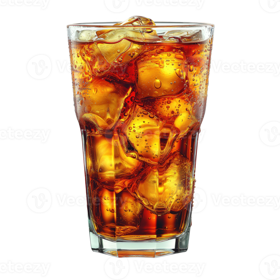 AI generated Sweet iced tea in a glass isolated on transparent background png