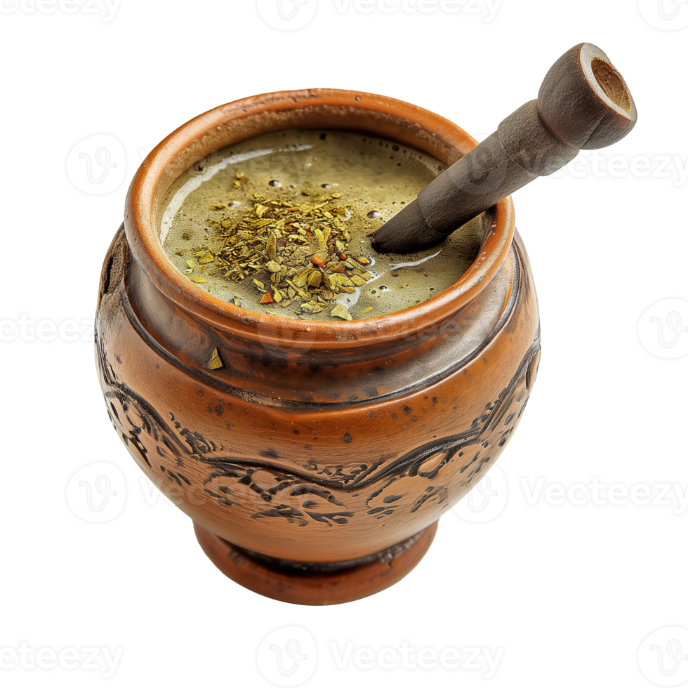 AI generated Yerba mate tea isolated on transparent background png