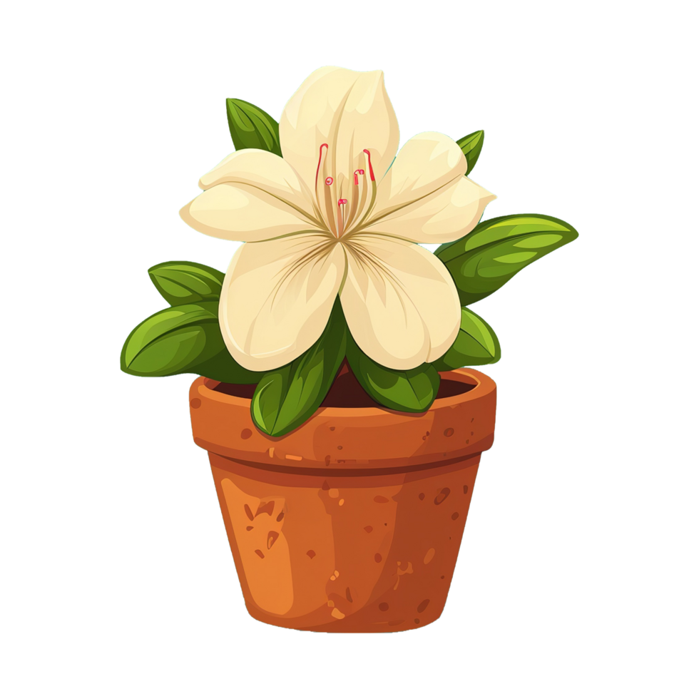 AI generated Illustration of azalea flowers isolated on transparent background png