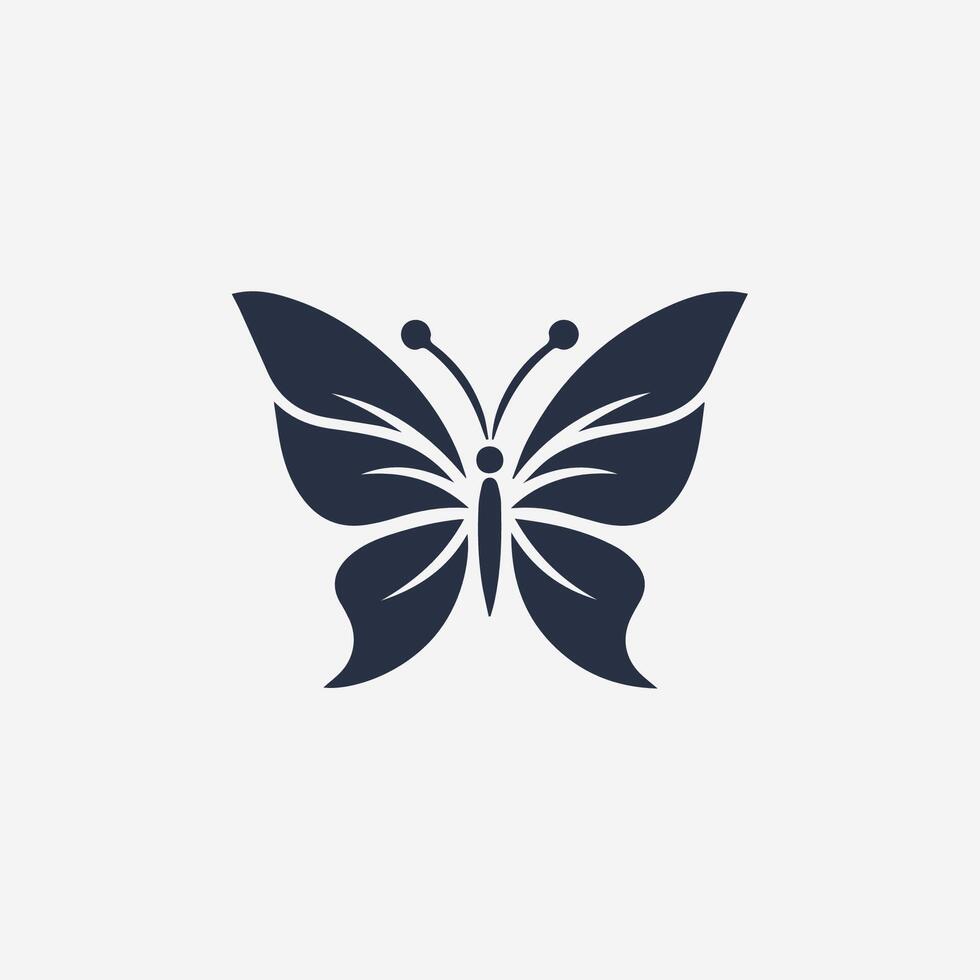 Butterfly logo style illustration vector