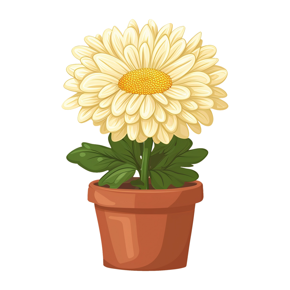 AI generated illustration of chrysanthemum flowers isolated on transparent background png