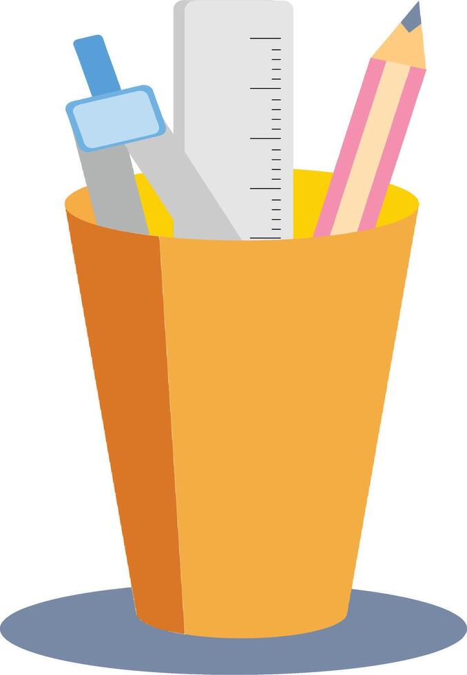 Pencil case icon vector