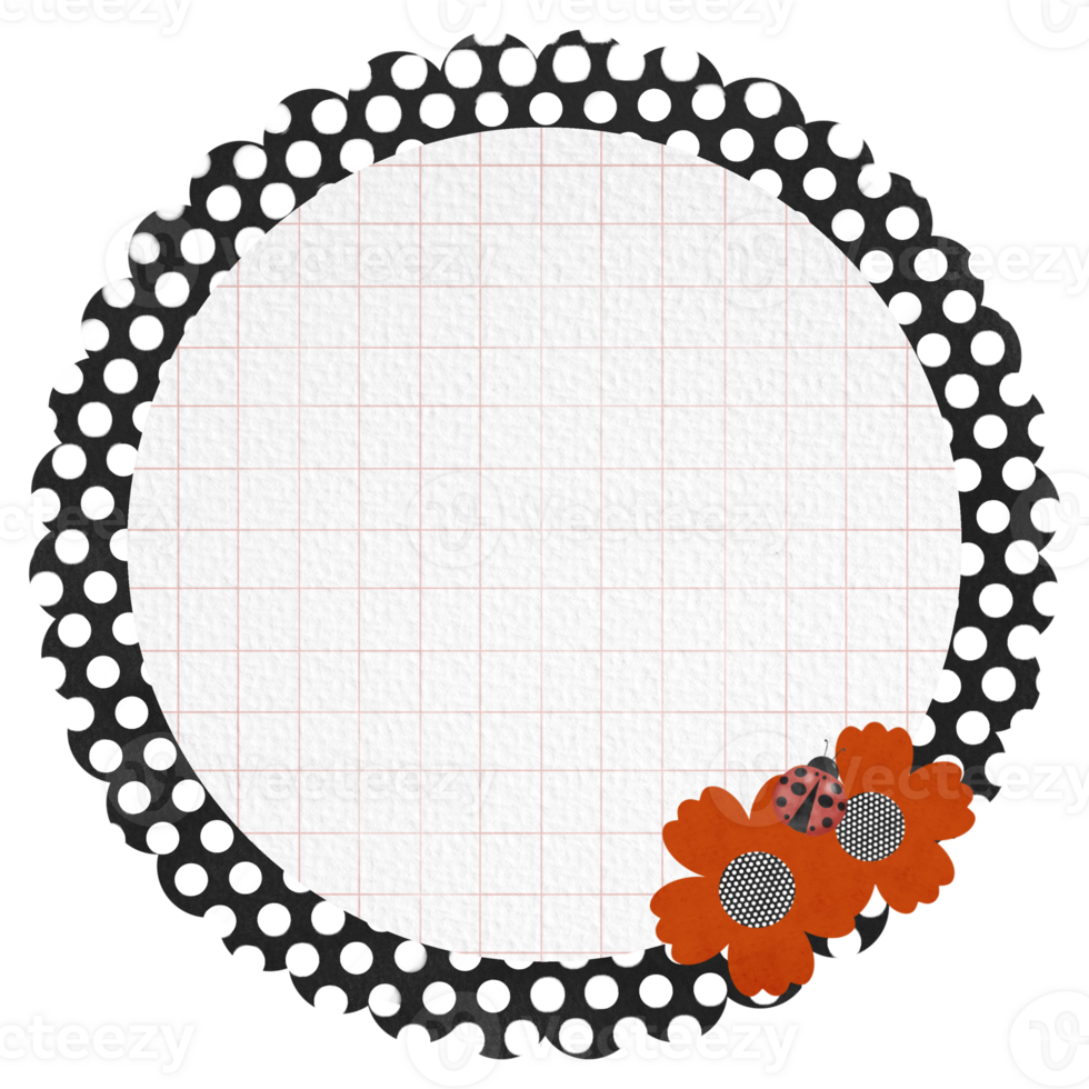 ladybug theme label, tags, notes, memo png