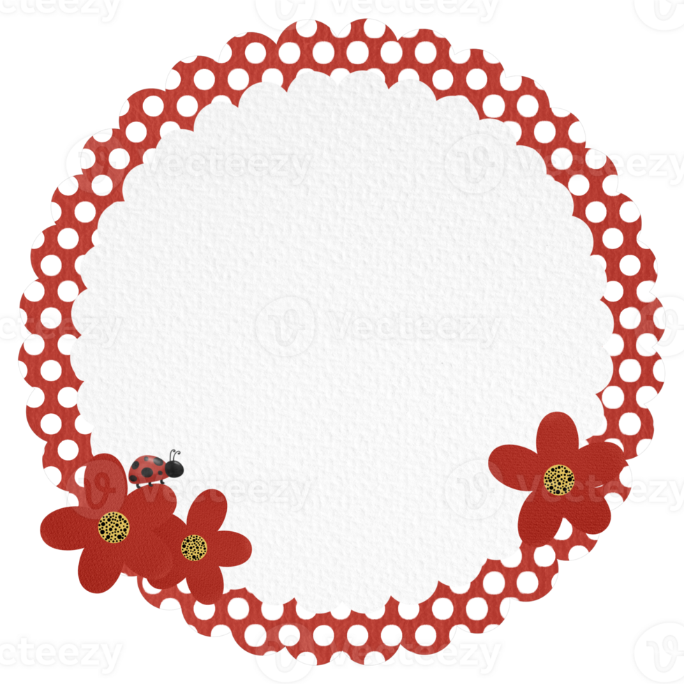 ladybug theme label, tags, notes, memo png