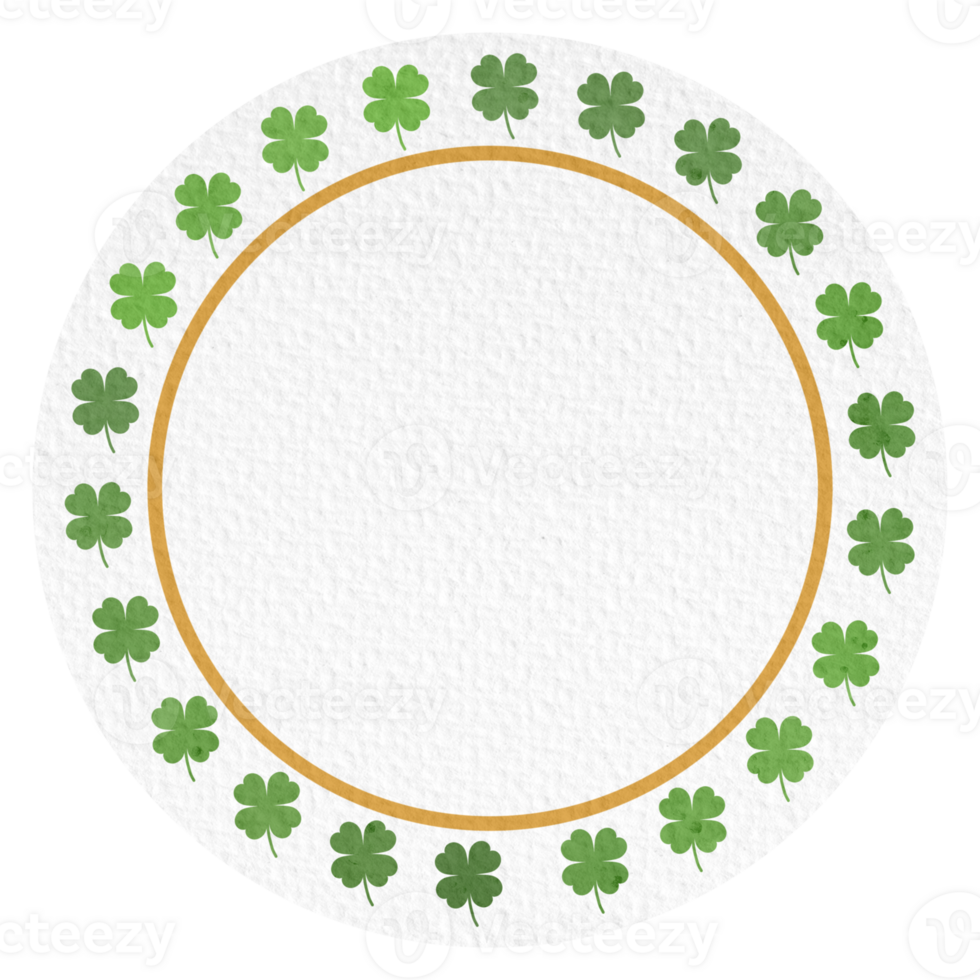 illustration, Saint Patrick holiday. Green clover shamrock Ireland tradition. Frame border png