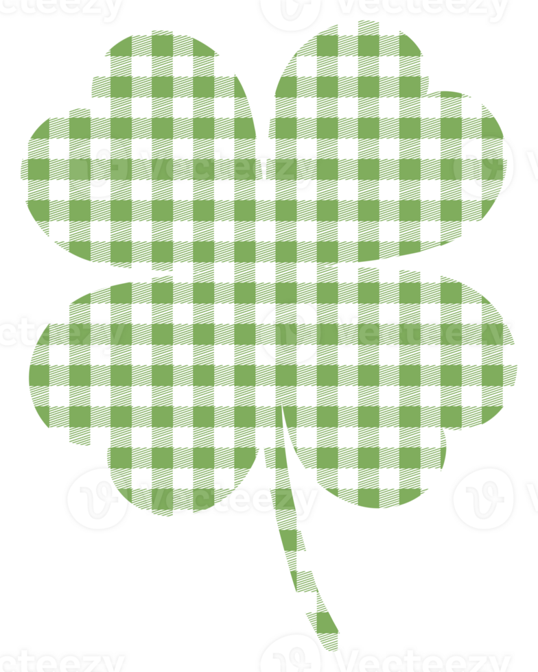 white checked clover leaf png