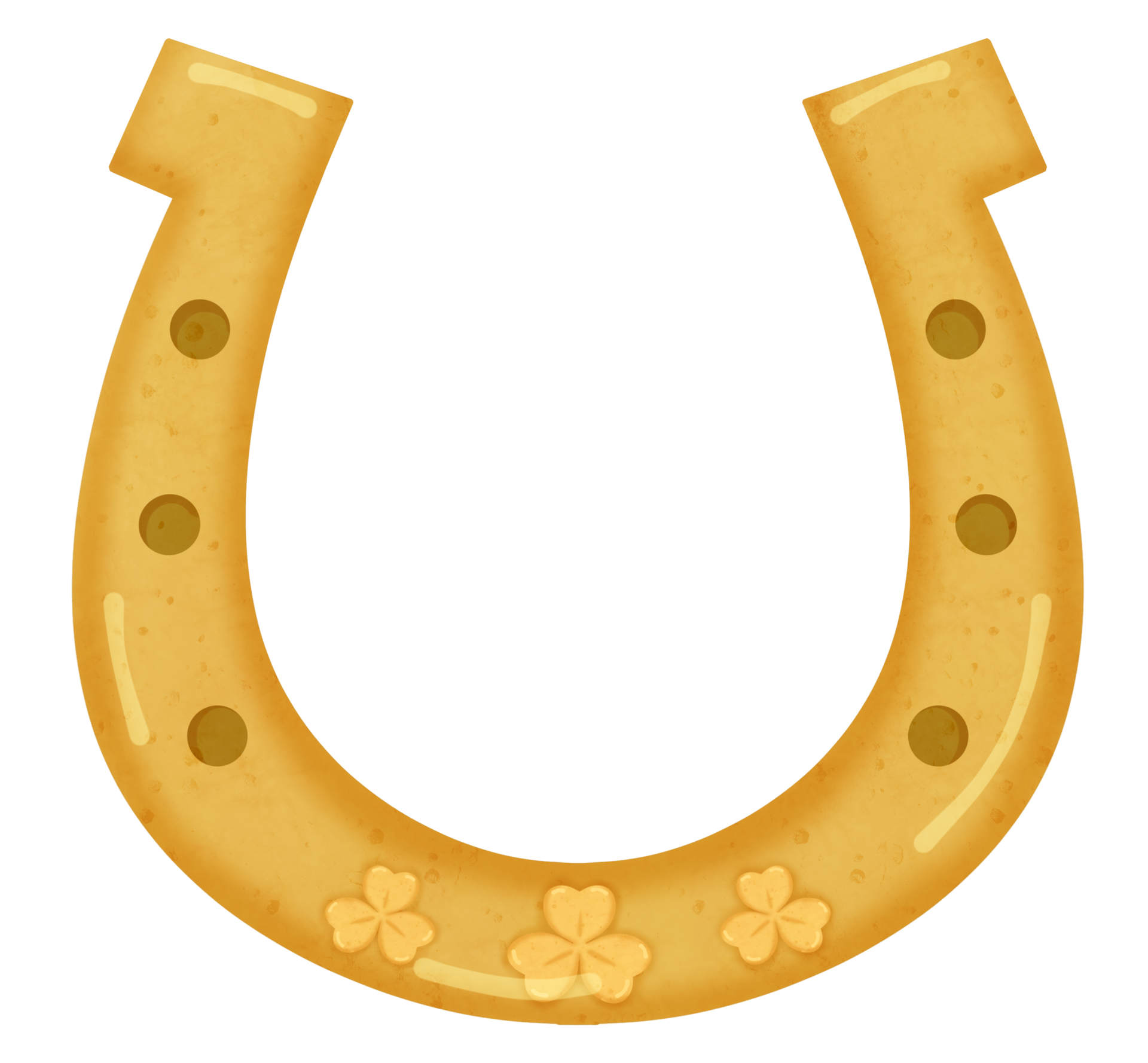 golden horseshoe isolated, symbol of luck 39337074 PNG