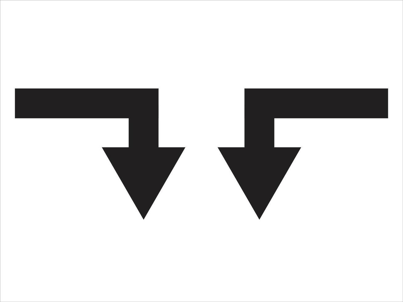 Arrow icon in Basic straight flat style. Vector illustration.