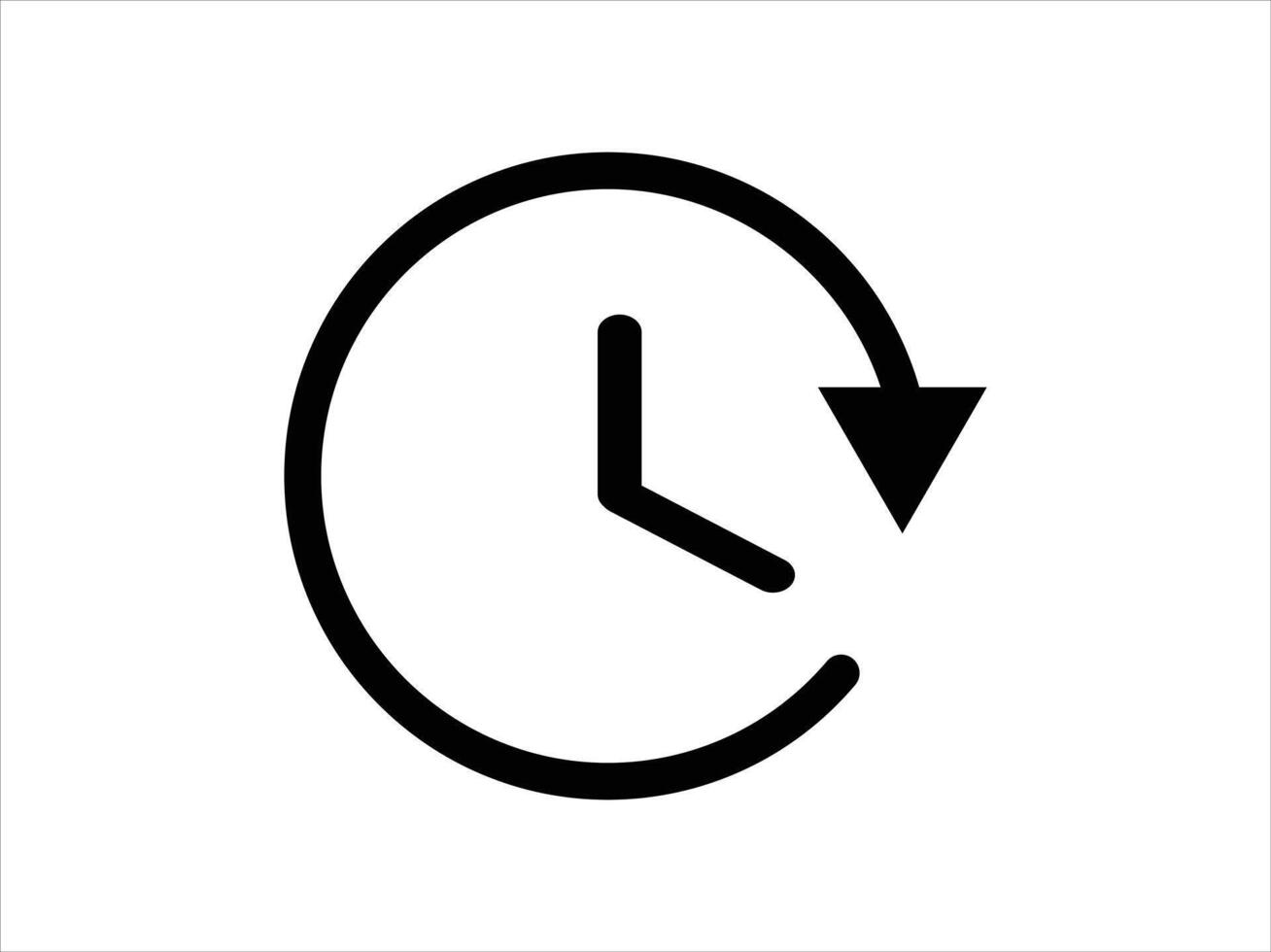 Clock icon . Collection of vector symbol on white background. Vector illustration.