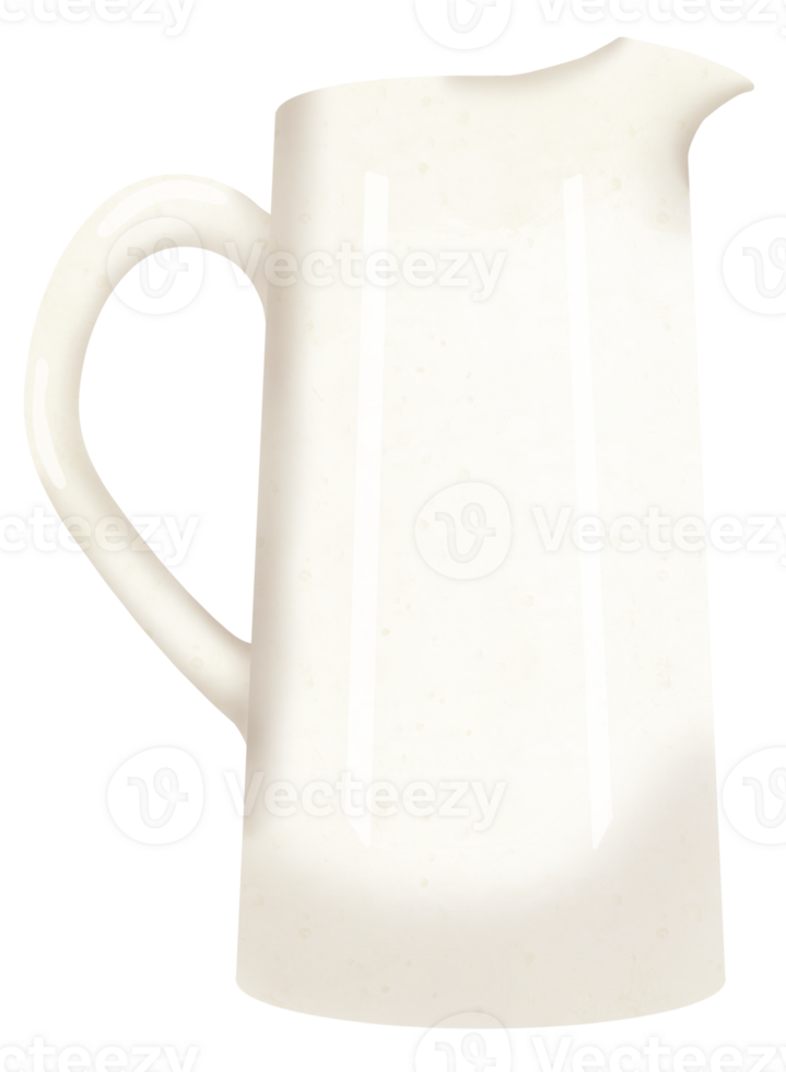White pitcher with handle png
