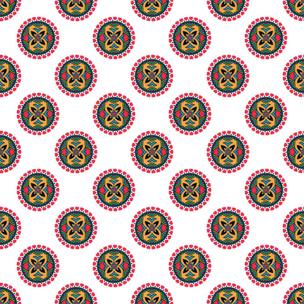 Seamless pattern flower mandala vector
