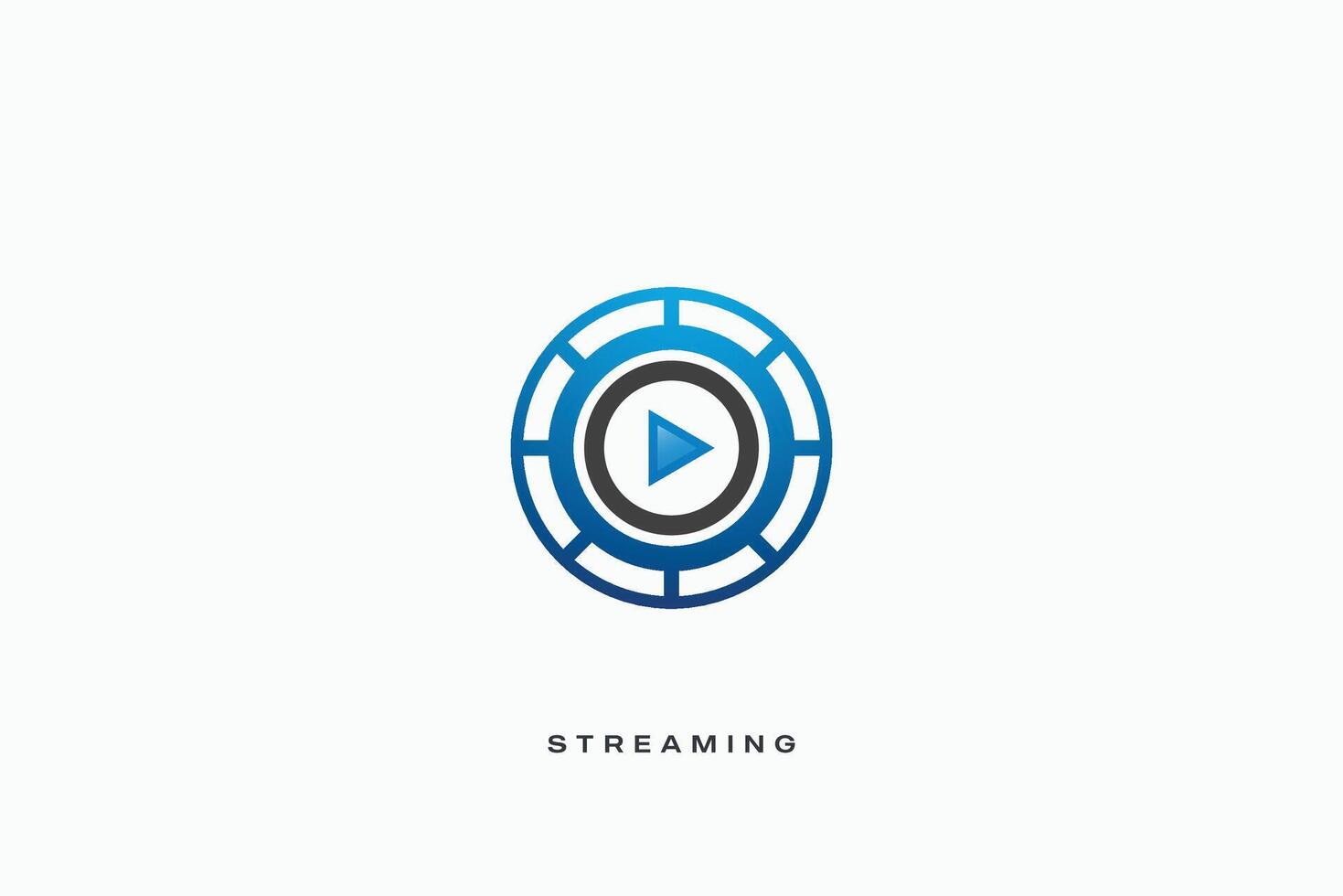 Music podcast streaming vector logo