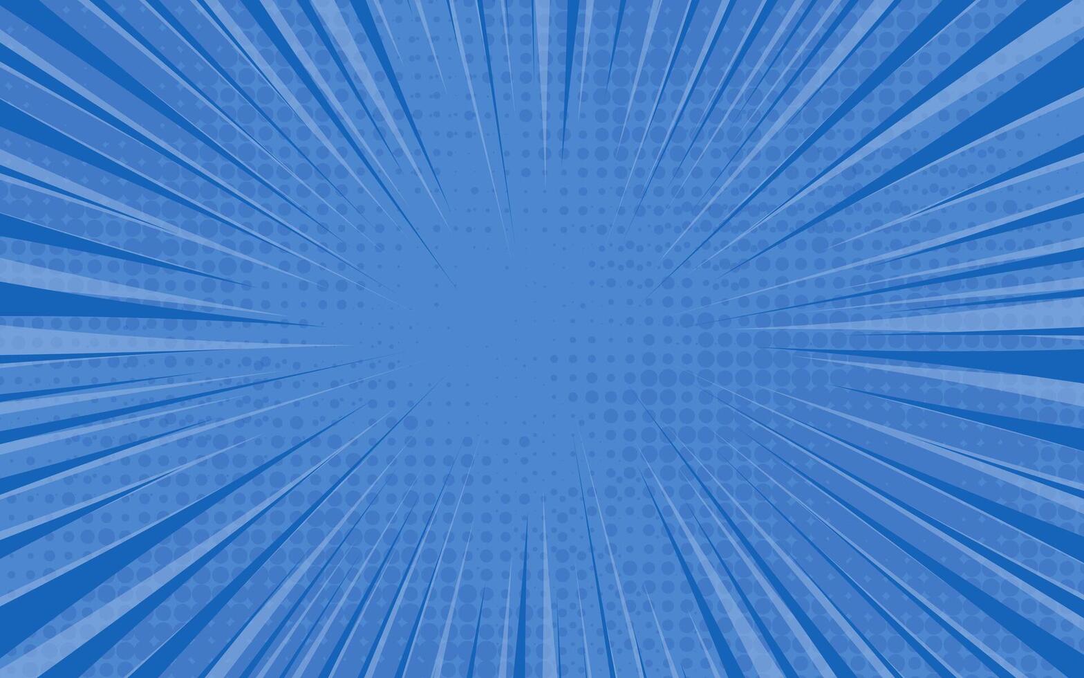 Abstract comic burst background. Comic background with geometric forms and halftone texture. Comic speed lines vector