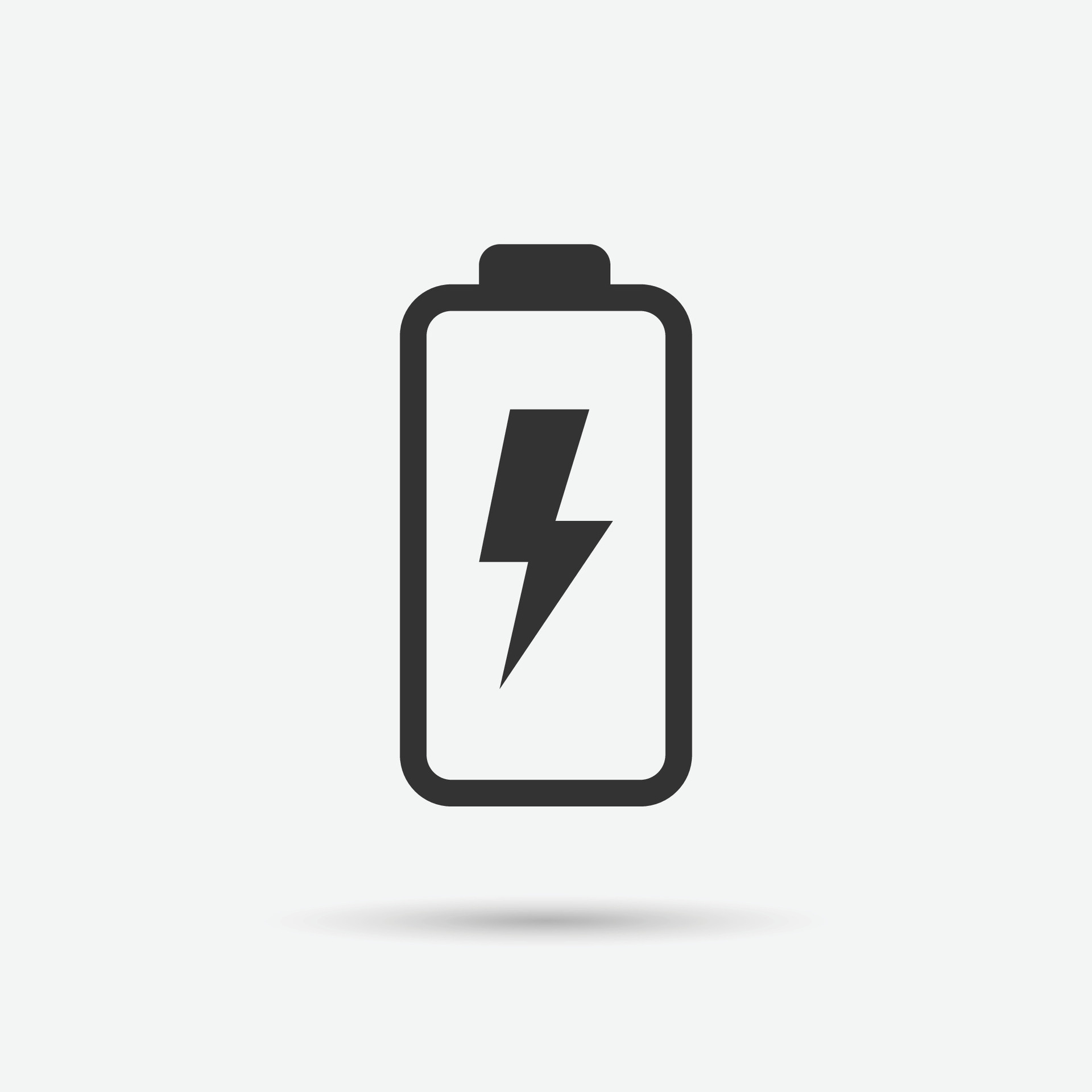 Battery charging icon. Battery with a lightning sign. Vector