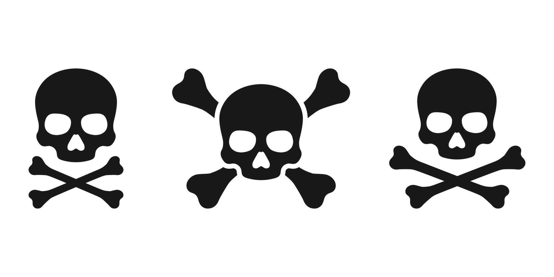 Set of skull and bones vector
