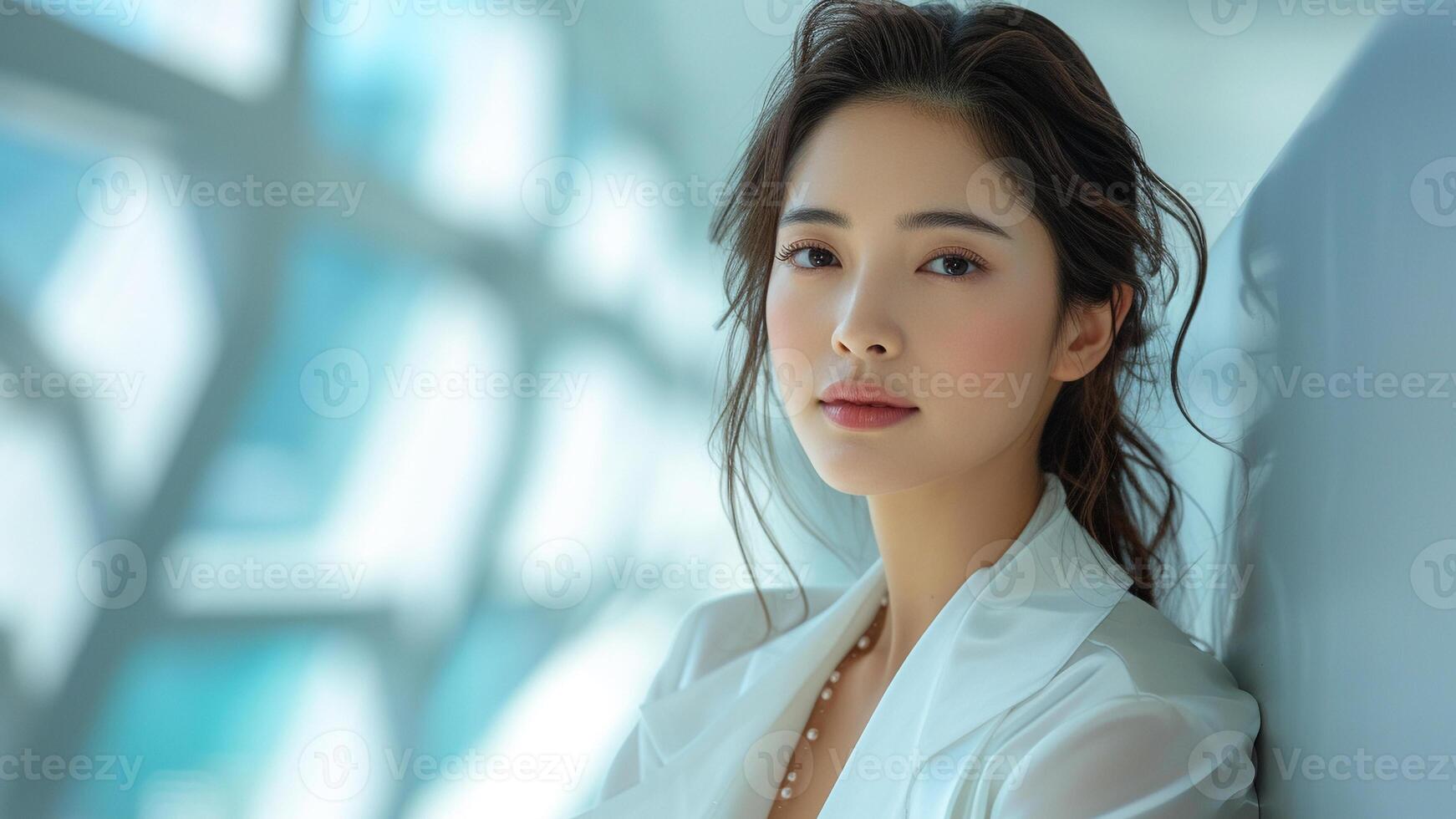 AI generated Futuristic Fashion Elegance in the Heart of Urban Innovation photo
