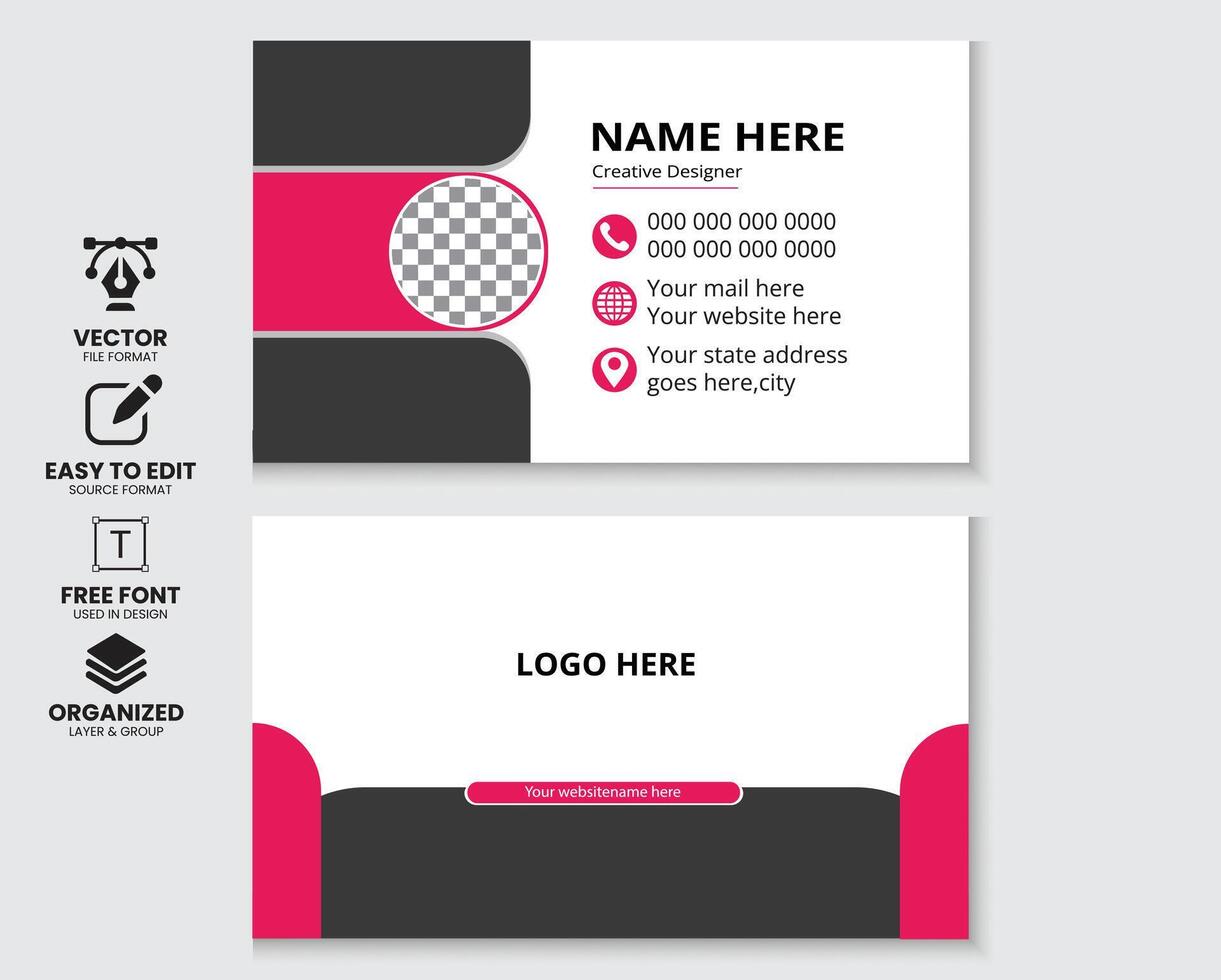 professional Vector modern Business card design template