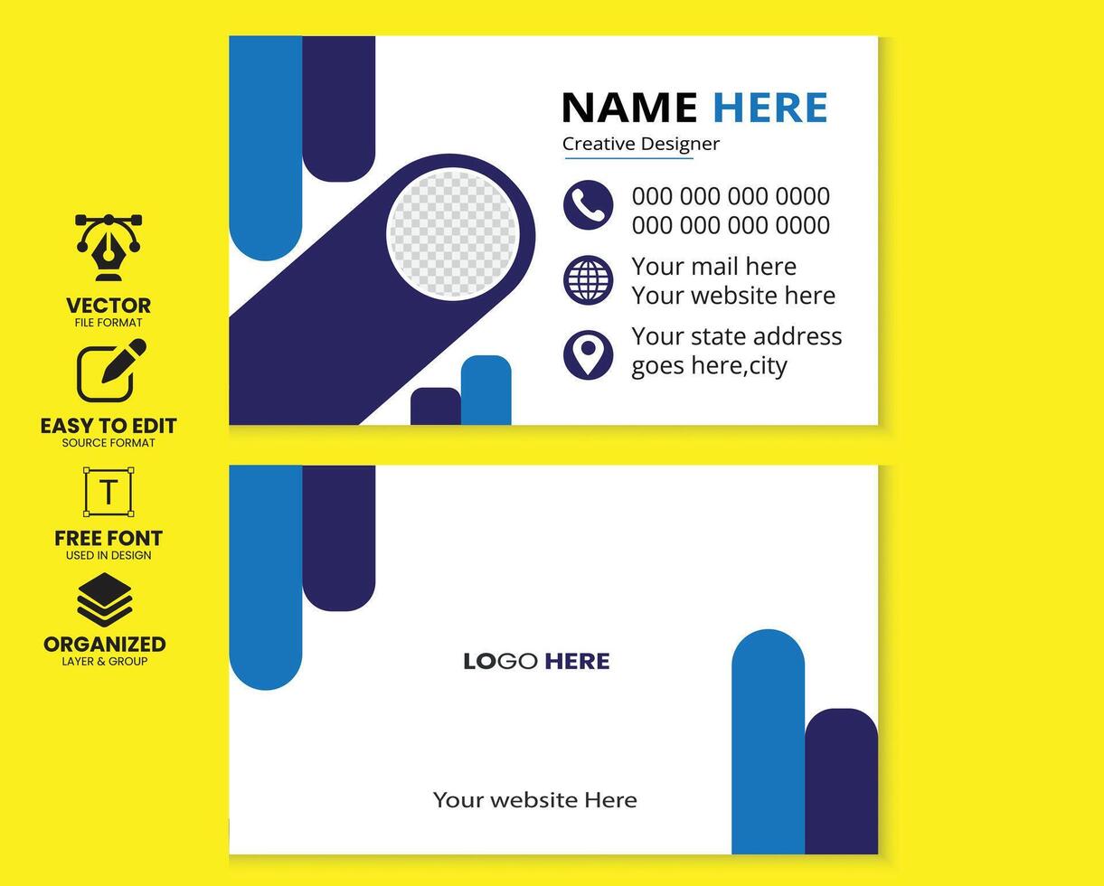 professional Vector modern Business card design template