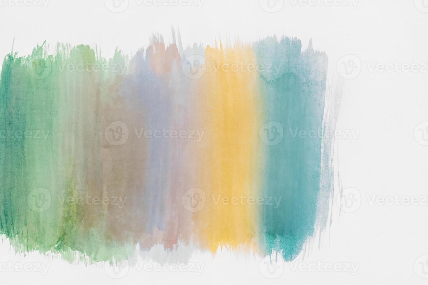 Blended watercolor abstract background hand painted, brush stroke. Pale colors red,yellow blue and green. over white background. Banner texture concept with copy space for text. Autumn colors photo