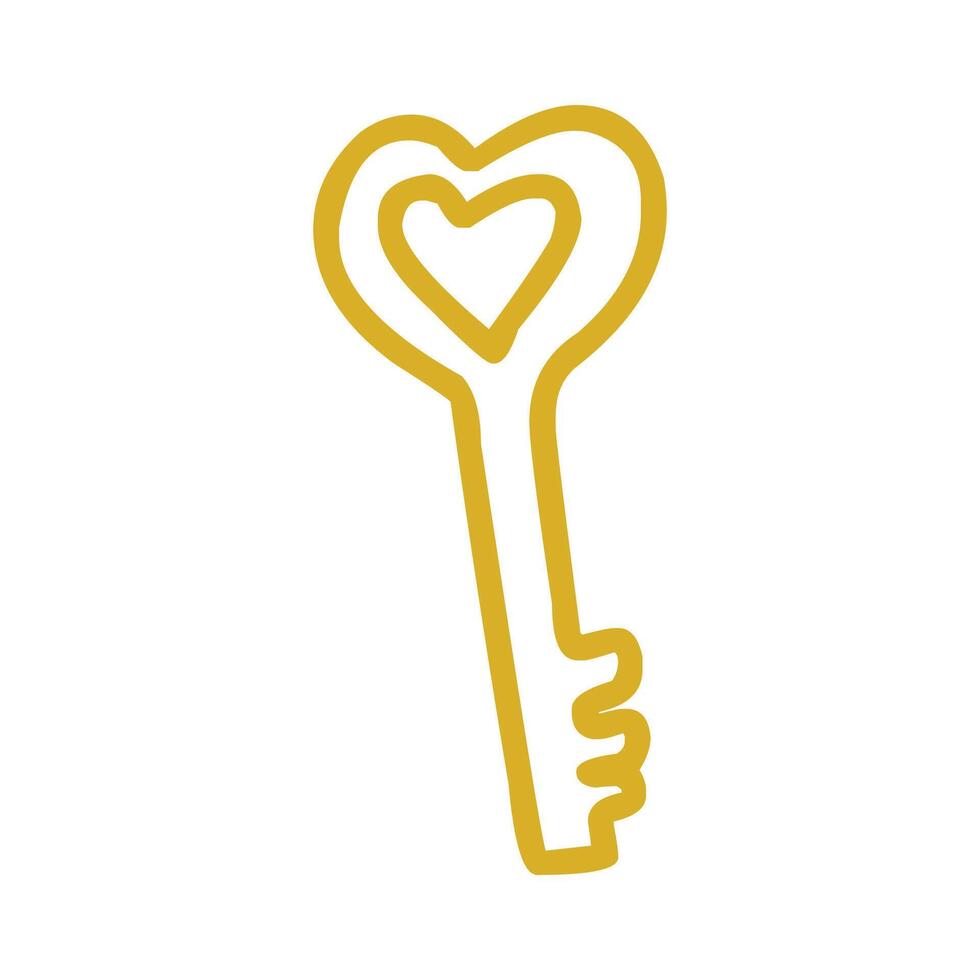 Golden Doodle Key Icon vector