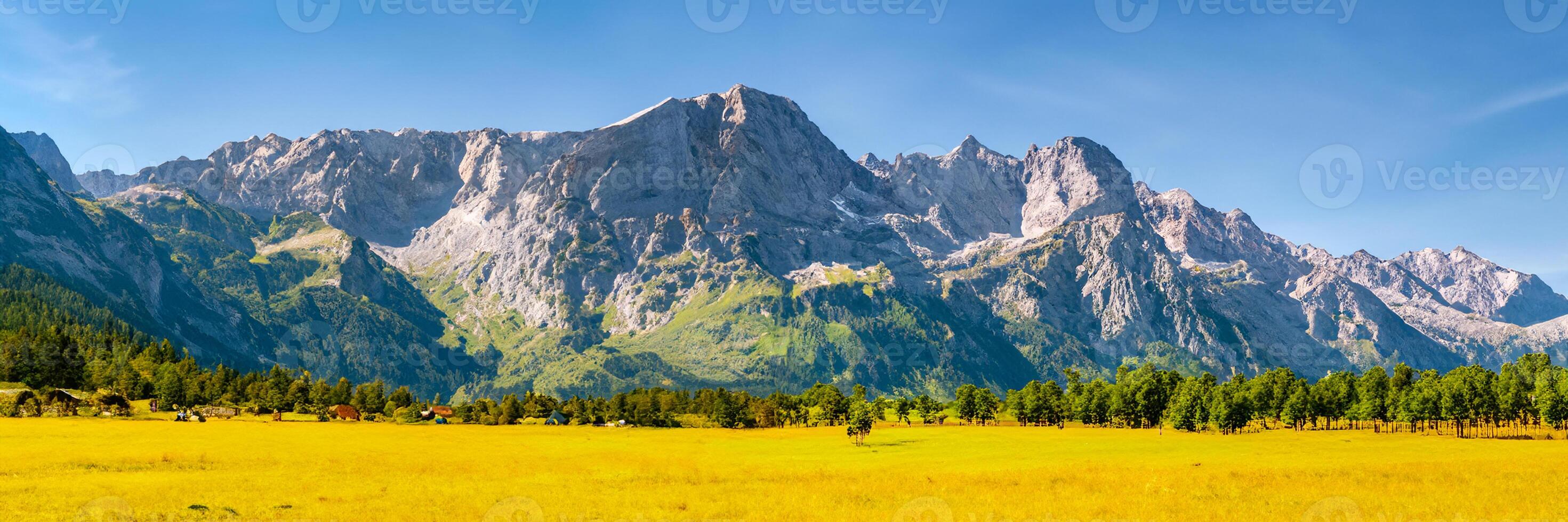 panoramic landscape at Karwendel mountains photo
