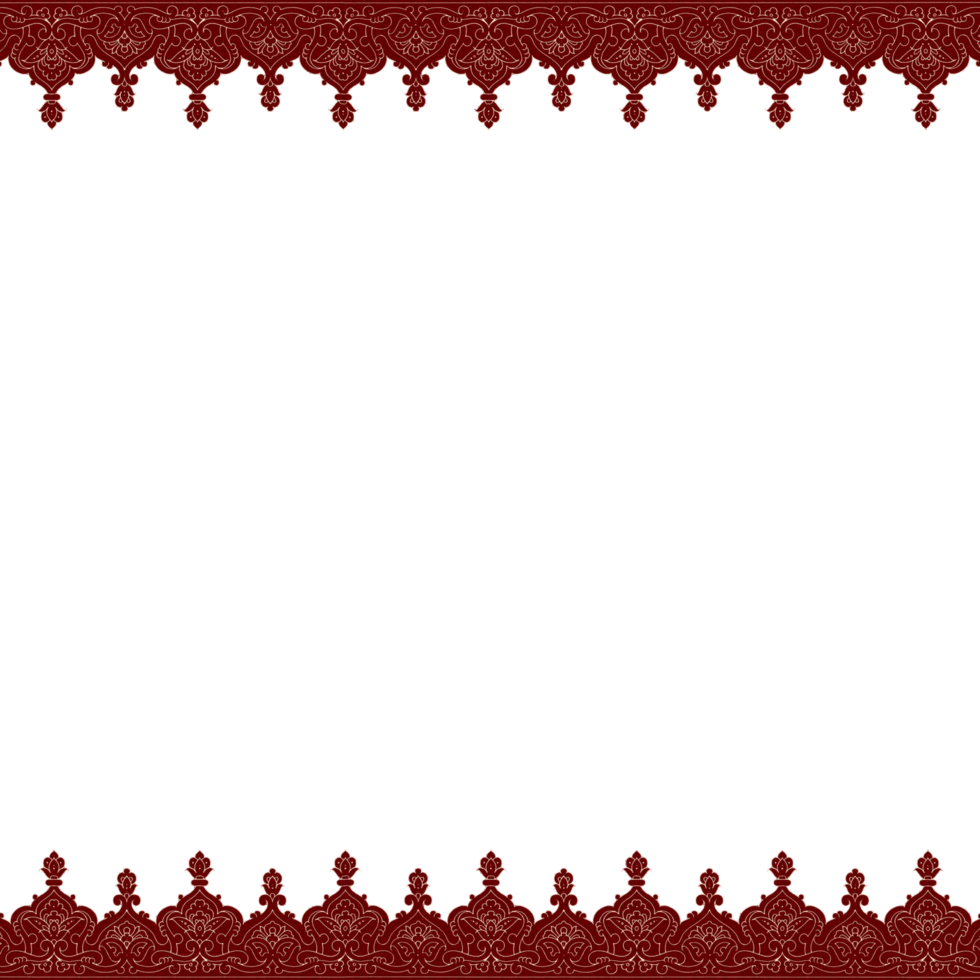 Islamic frame border for religious decoration design png