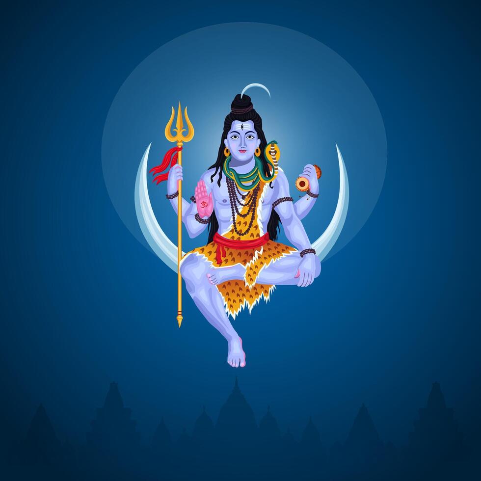 Happy Maha Shivratri Poster vector