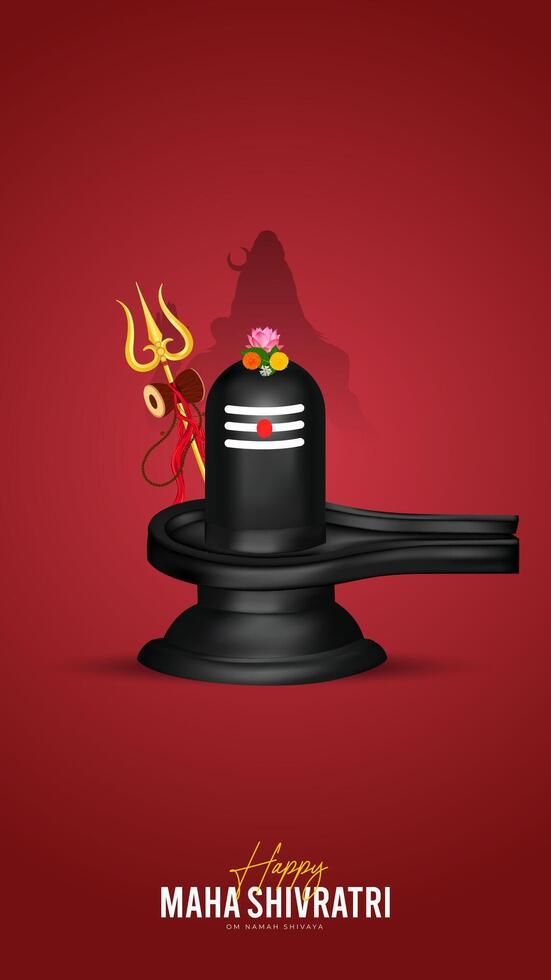 Happy Maha Shivratri Maha, Shivaratri Wishes, Happy Maha Shivratri Social Media Post , Shivratri Web Banner, Story, Print vector