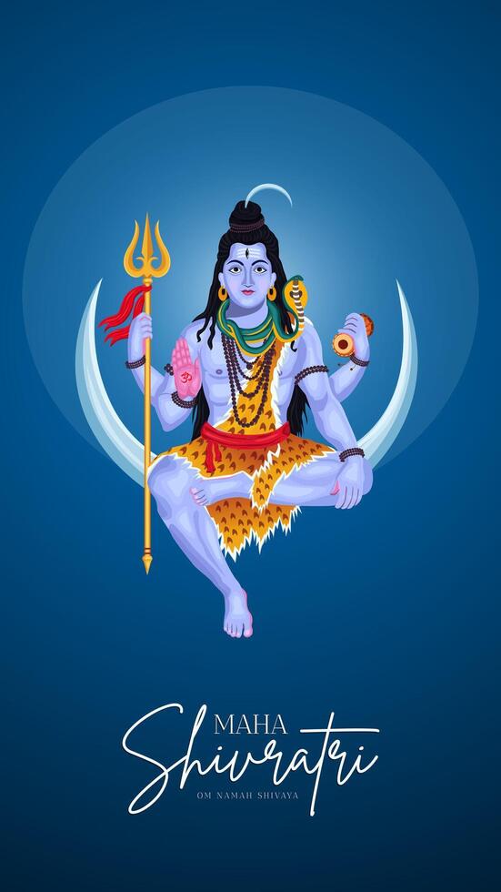 Happy Maha Shivratri Poster vector