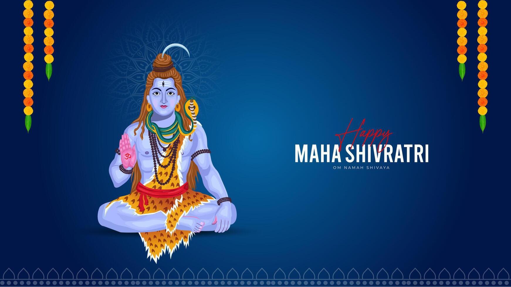 Happy Maha Shivratri Maha, Shivaratri Wishes, Happy Maha Shivratri Social Media Post , Shivratri Web Banner, Story, Print vector