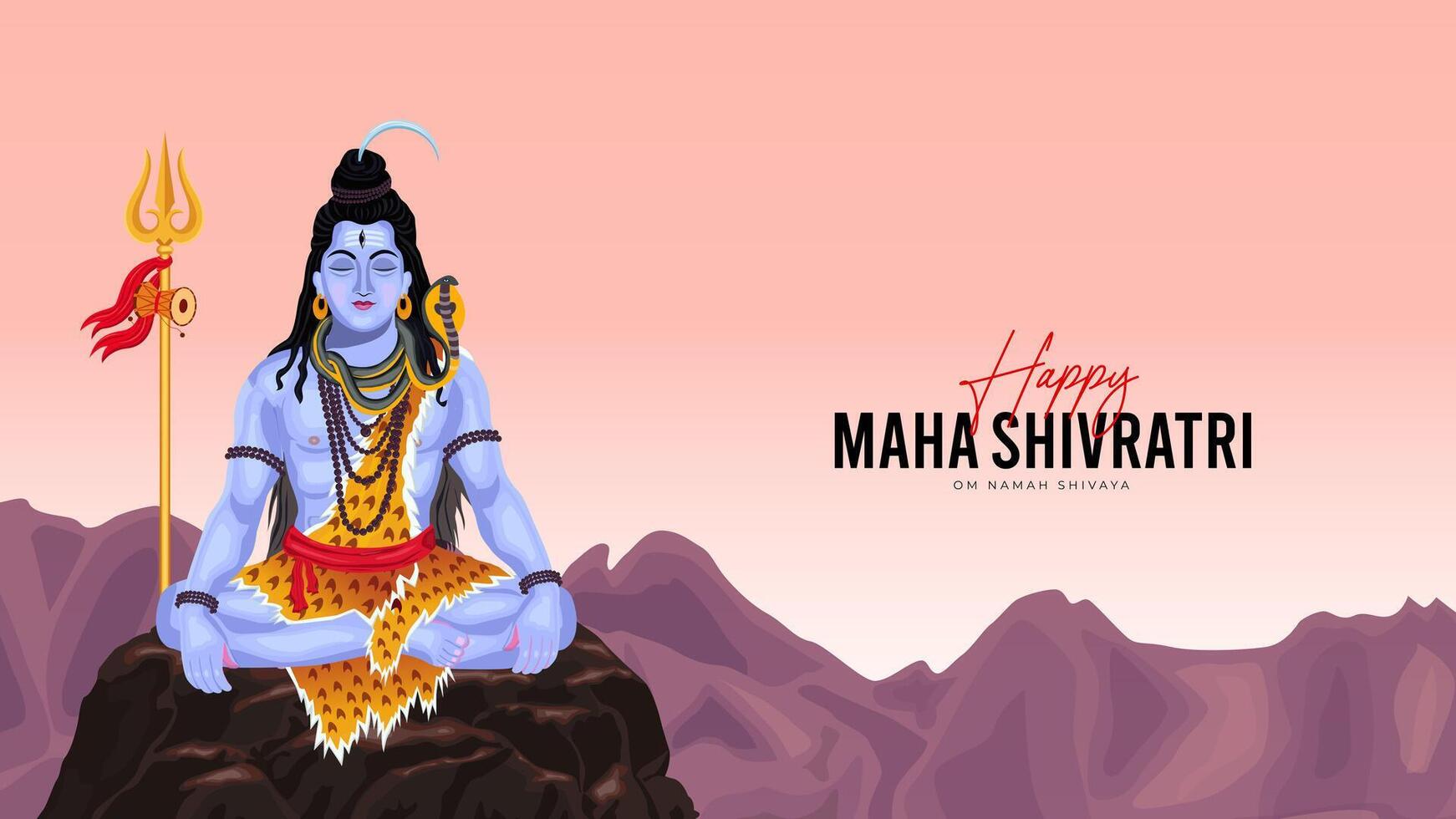 Happy Maha Shivratri Maha, Shivaratri Wishes, Happy Maha Shivratri Social Media Post , Shivratri Web Banner, Story, Print vector