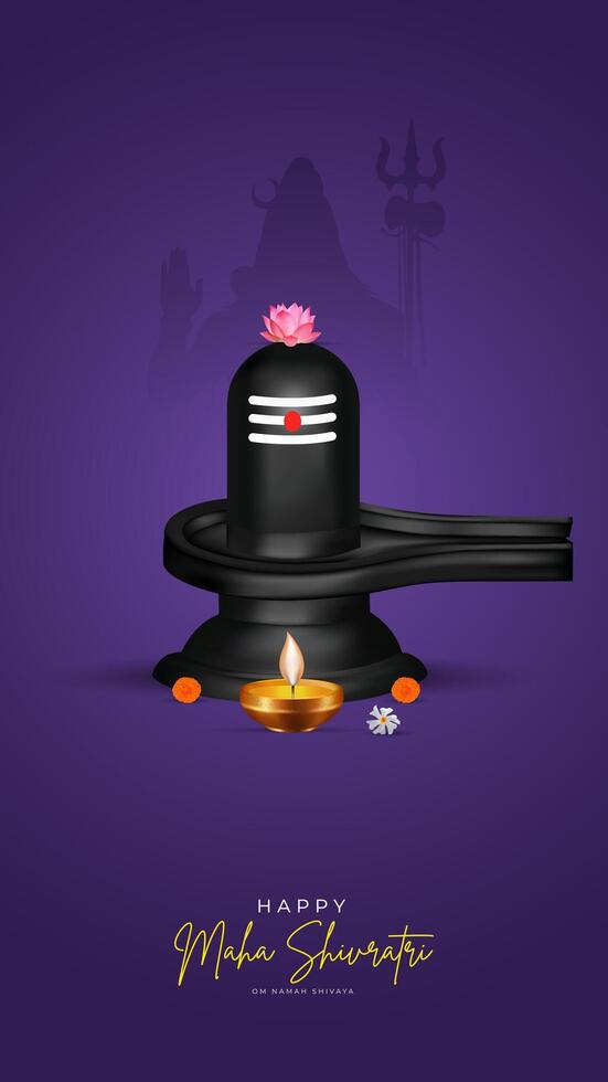 Happy Maha Shivratri Maha, Shivaratri Wishes, Happy Maha Shivratri Social Media Post , Shivratri Web Banner, Story, Print vector