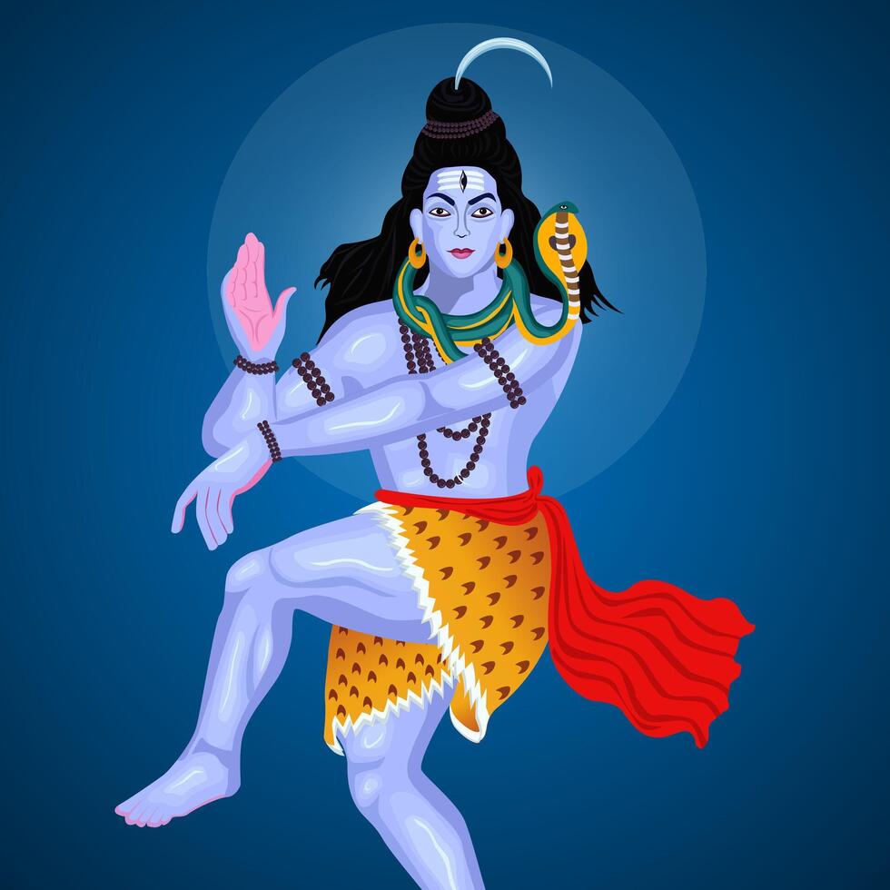 contento maha shivratri póster vector