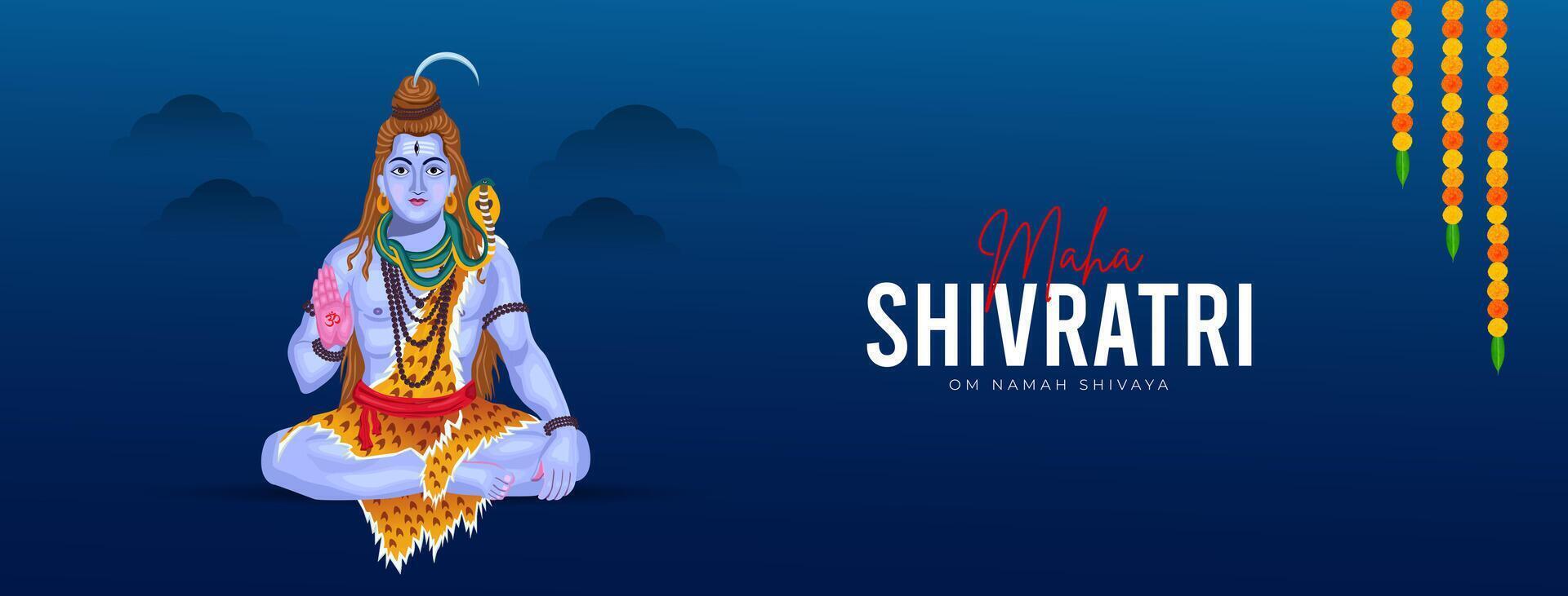 Happy Maha Shivratri Poster vector